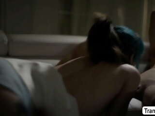 Trans stepmom Melanie Brooks craves stepson dick