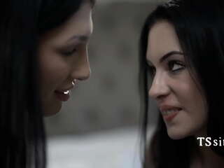 Practice With Me &lpar;TS Stepmmom Fucks Step Daughter&rpar; &vert; TSSins