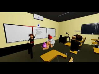 Futanari me folla en el salon frente la clase en Roblox