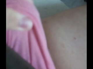 Chubby trans teen plays and cums in her panties