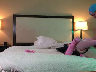 Trans Woman in Chastity Fucked Missionary